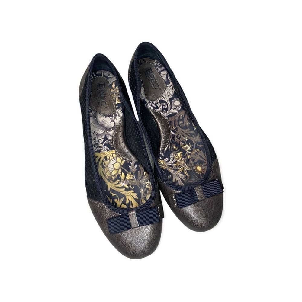 BORN Mardea Leather Flats in Black/Bronze - Picture 3 of 5